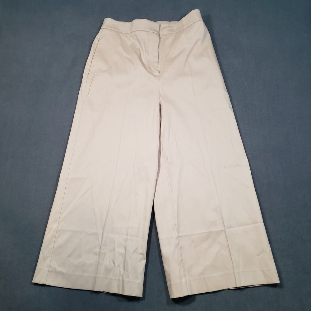 Joseph Temple Cropped Stretch Gabardine Pants Sz 10  Beige Tan‎